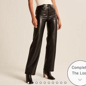Abercrombie & Fitch Vegan Leather 90s Relaxed Pants
